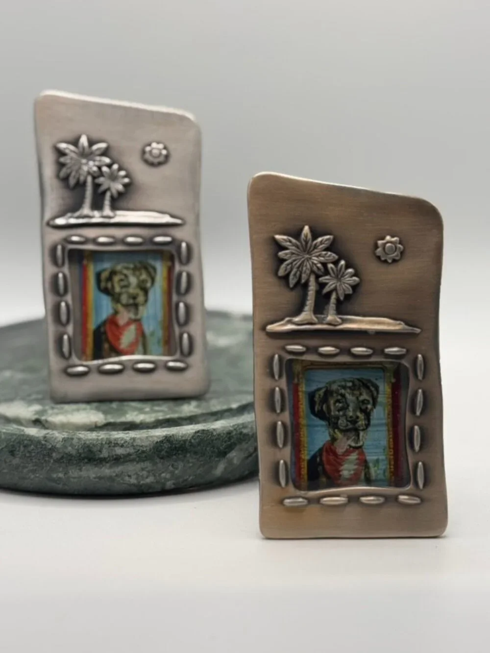 Vintage 1990s Miniature Mixed Metal Frames Set